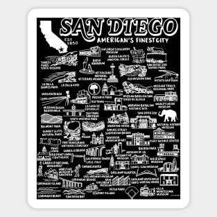 San Diego Map Sticker